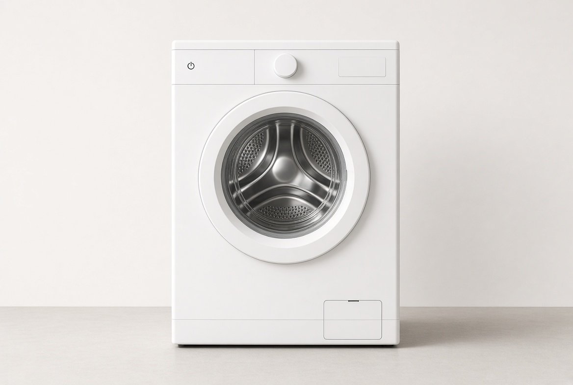 Lavadora moderna blanca